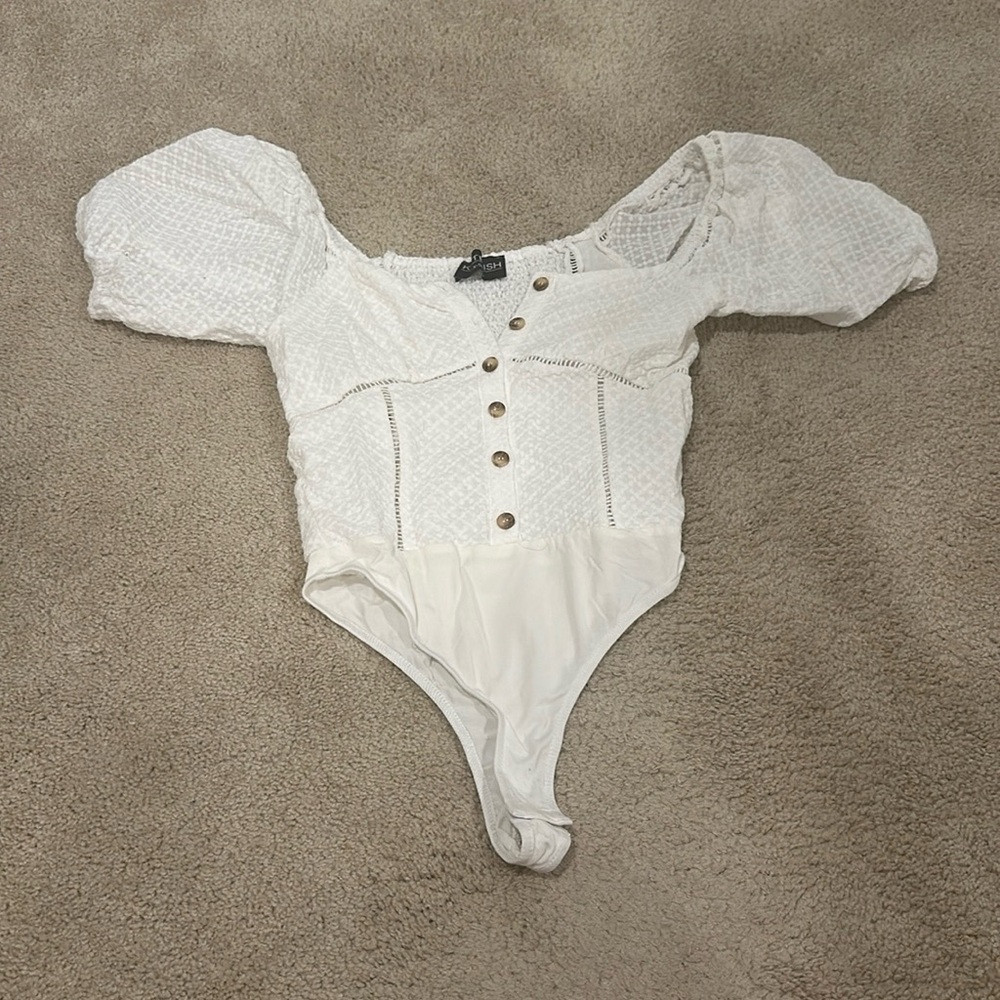 Kittenish Ruffle Sleeve Body Suit Size Extra Small Condition 9/10